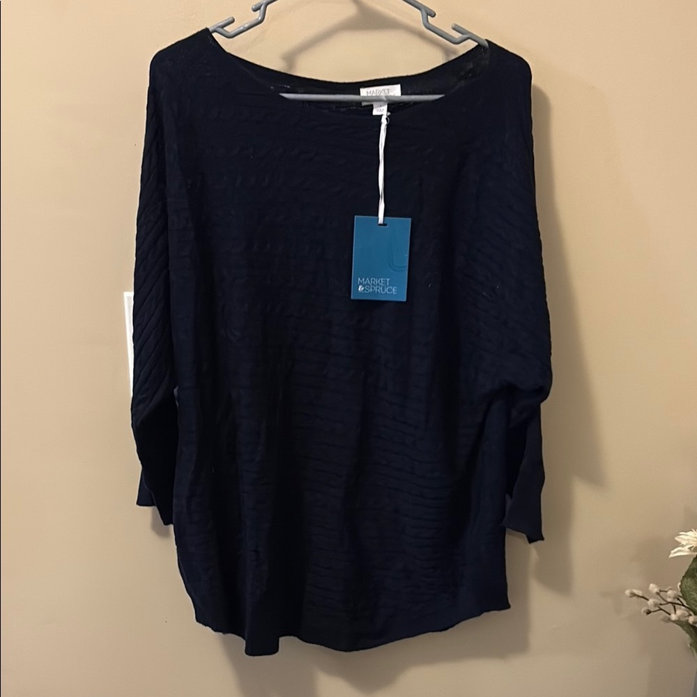 Market & Spruce Navy Tunic Top
